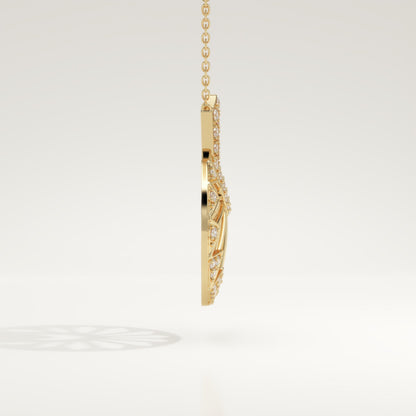 0.312 TCW Round Lab-Grown Diamond Charm Necklace