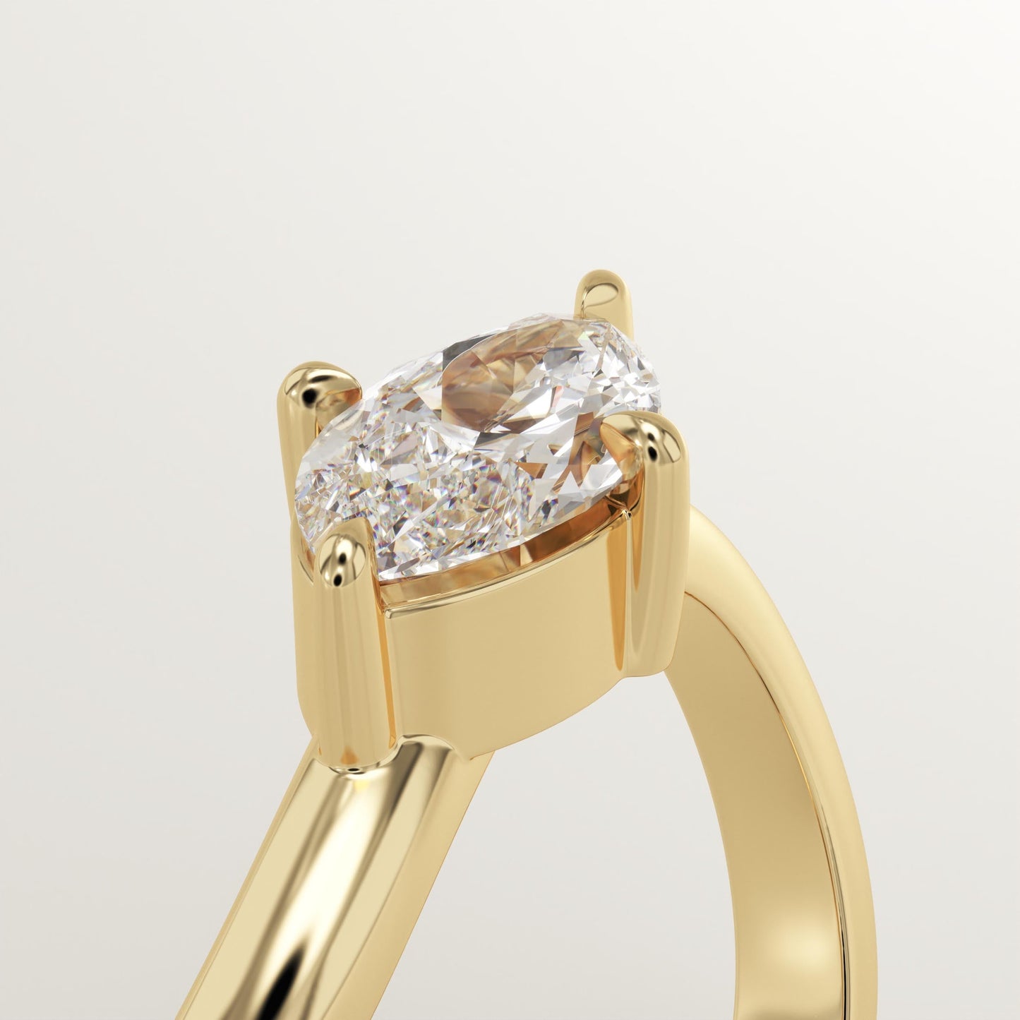 Marquise Cut Solitaire Lab-Grown Diamond Engagement Ring