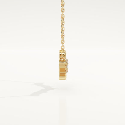 0.7 TCW Round Lab-Grown Diamond Charm Necklace