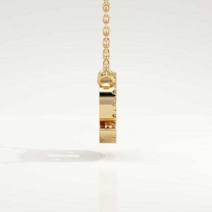 0.175 TCW Round Lab-Grown Diamond Cancer Zodiac Necklace