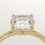 2.0 CT Cushion Cut Solitaire Lab-Grown Diamond Engagement Ring