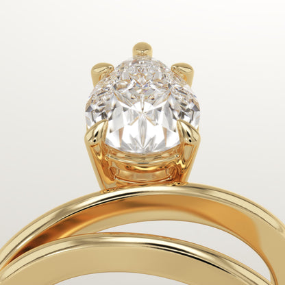Pear Cut Solitaire Lab-Grown Diamond Engagement Ring
