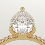 2.0 CT Pear Cut Pave Lab-Grown Diamond Engagement Ring