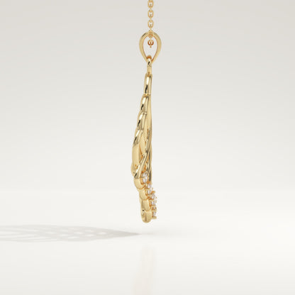 0.158 TCW Round Lab-Grown Diamond Charm Necklace