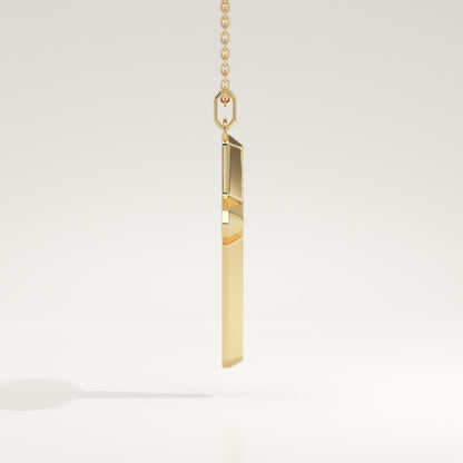 0.193 TCW Round Lab-Grown Diamond Cross Necklace