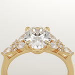 2.0 CT Oval Cut Cluster Lab-Grown Diamond Engagement Ring