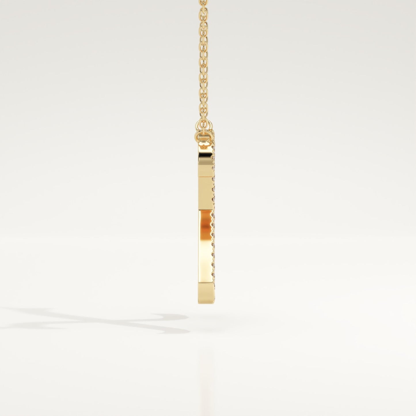 0.133 TCW Round Lab-Grown Diamond X Initial Necklace