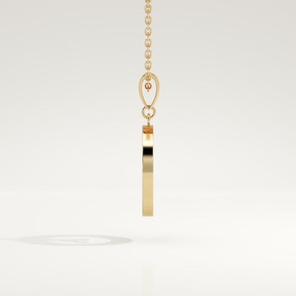 0.05 TCW Round Lab-Grown Diamond A Initial Necklace