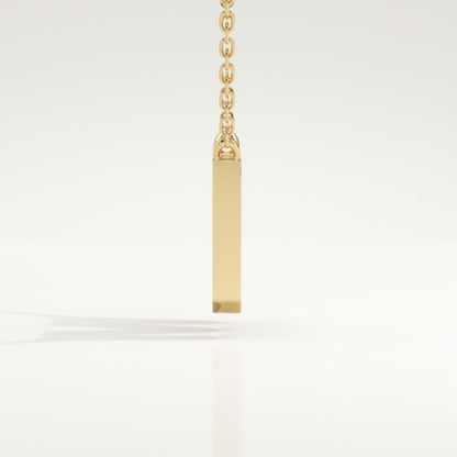 0.202 TCW Round Lab-Grown Diamond M Initial Necklace