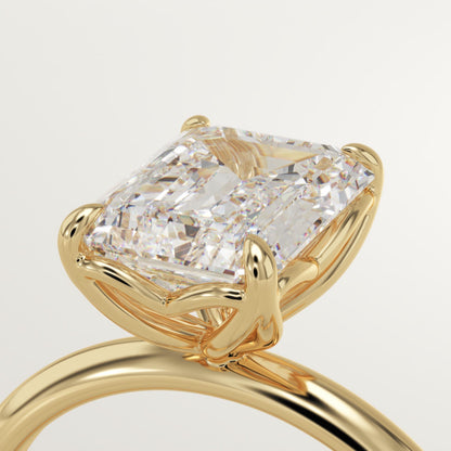 Emerald Cut Solitaire Lab-Grown Diamond Engagement Ring