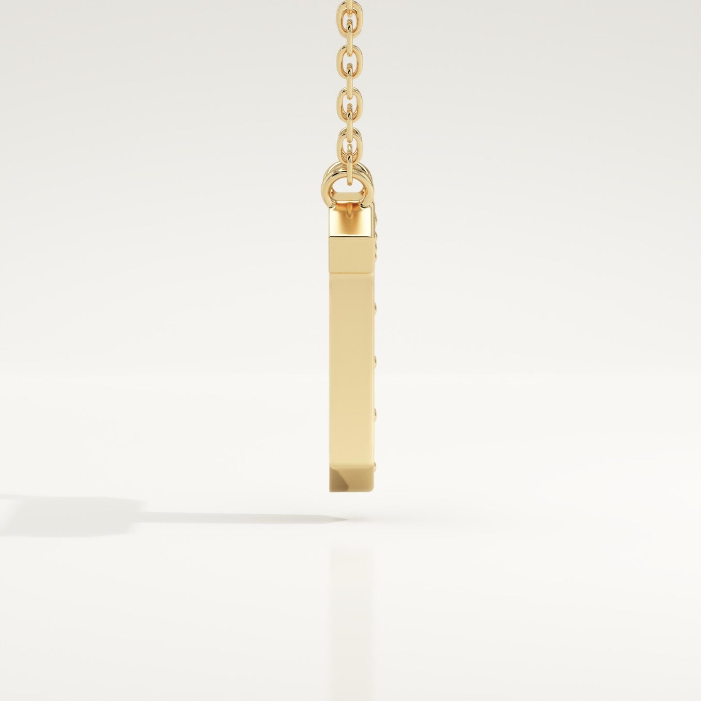 0.17 TCW Round Lab-Grown Diamond T Initial Necklace