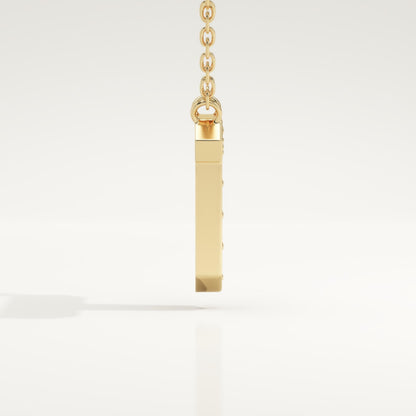 0.17 TCW Round Lab-Grown Diamond T Initial Necklace