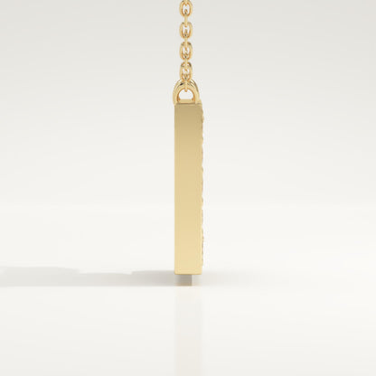 0.385 TCW Round Lab-Grown Diamond E Initial Necklace