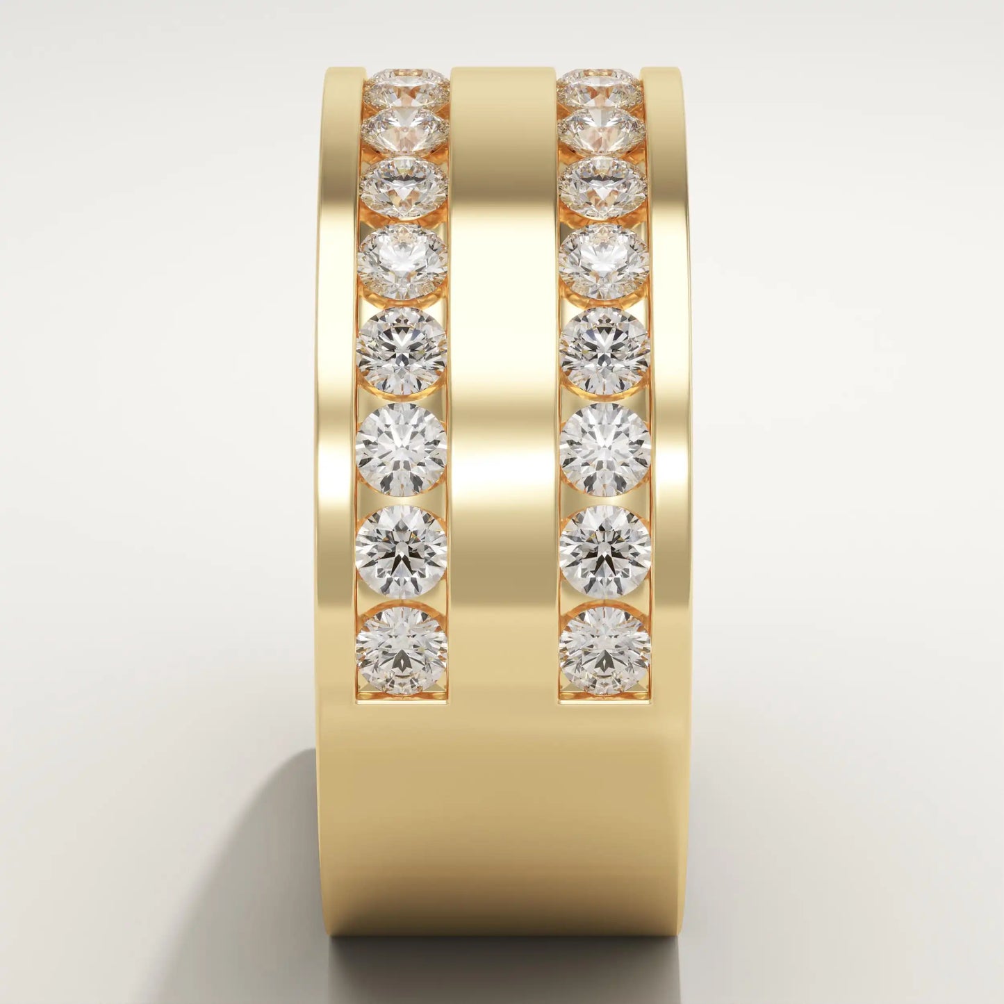 1.12 TCW Round Lab-Grown Diamond Channel Setting Wedding Band For Men