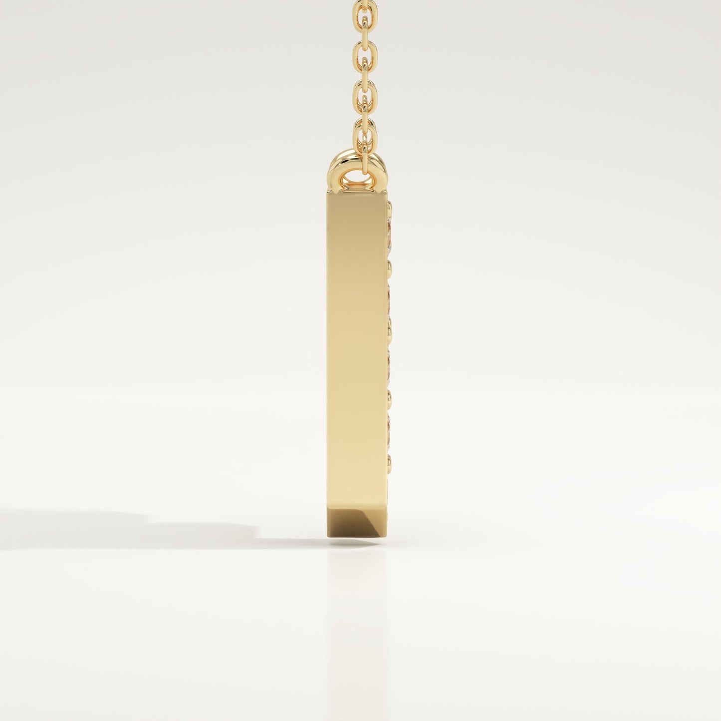 0.342 TCW Round Lab-Grown Diamond F Initial Necklace