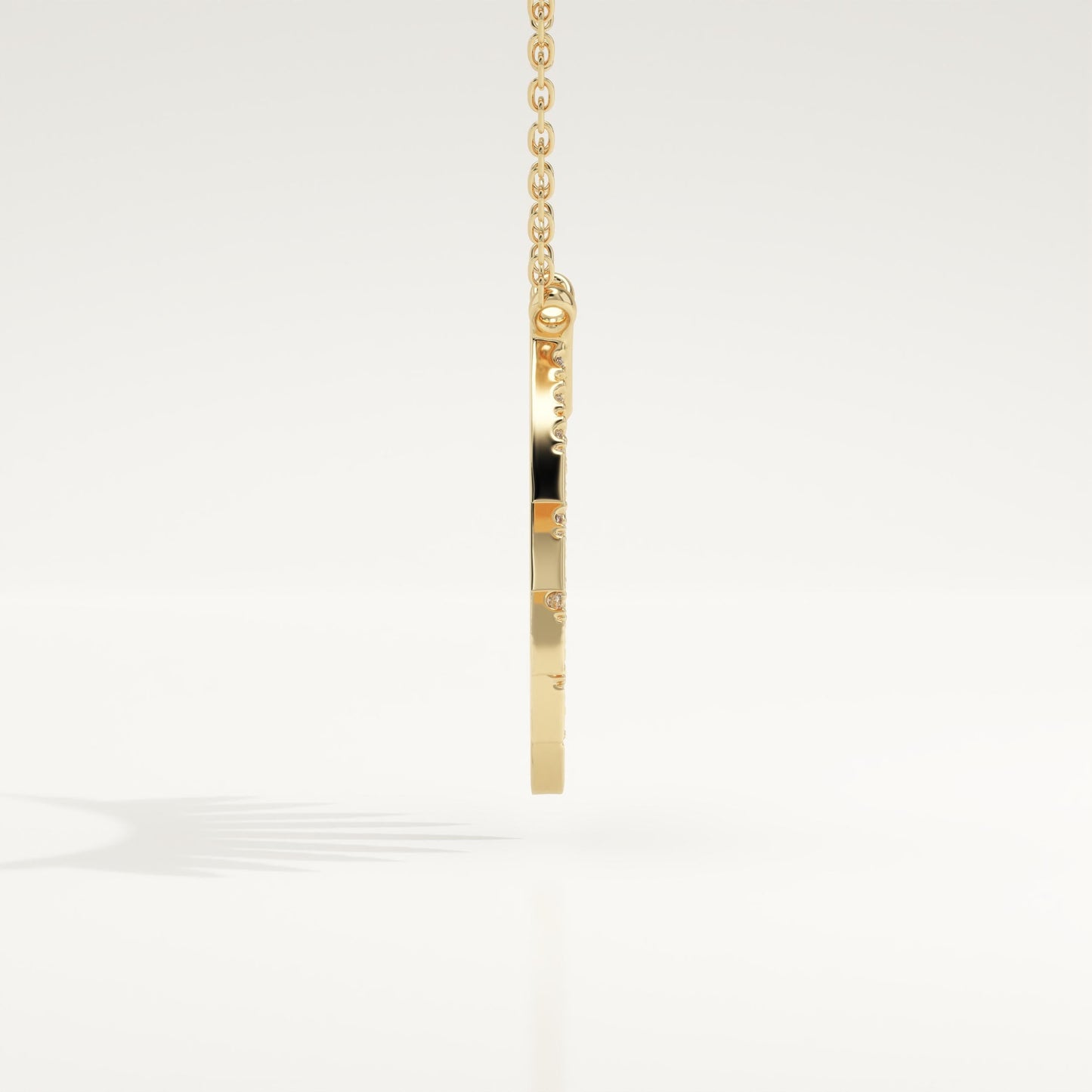 0.426 TCW Round Lab-Grown Diamond Sunbeams Charm Necklace