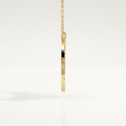 0.426 TCW Round Lab-Grown Diamond Sunbeams Charm Necklace