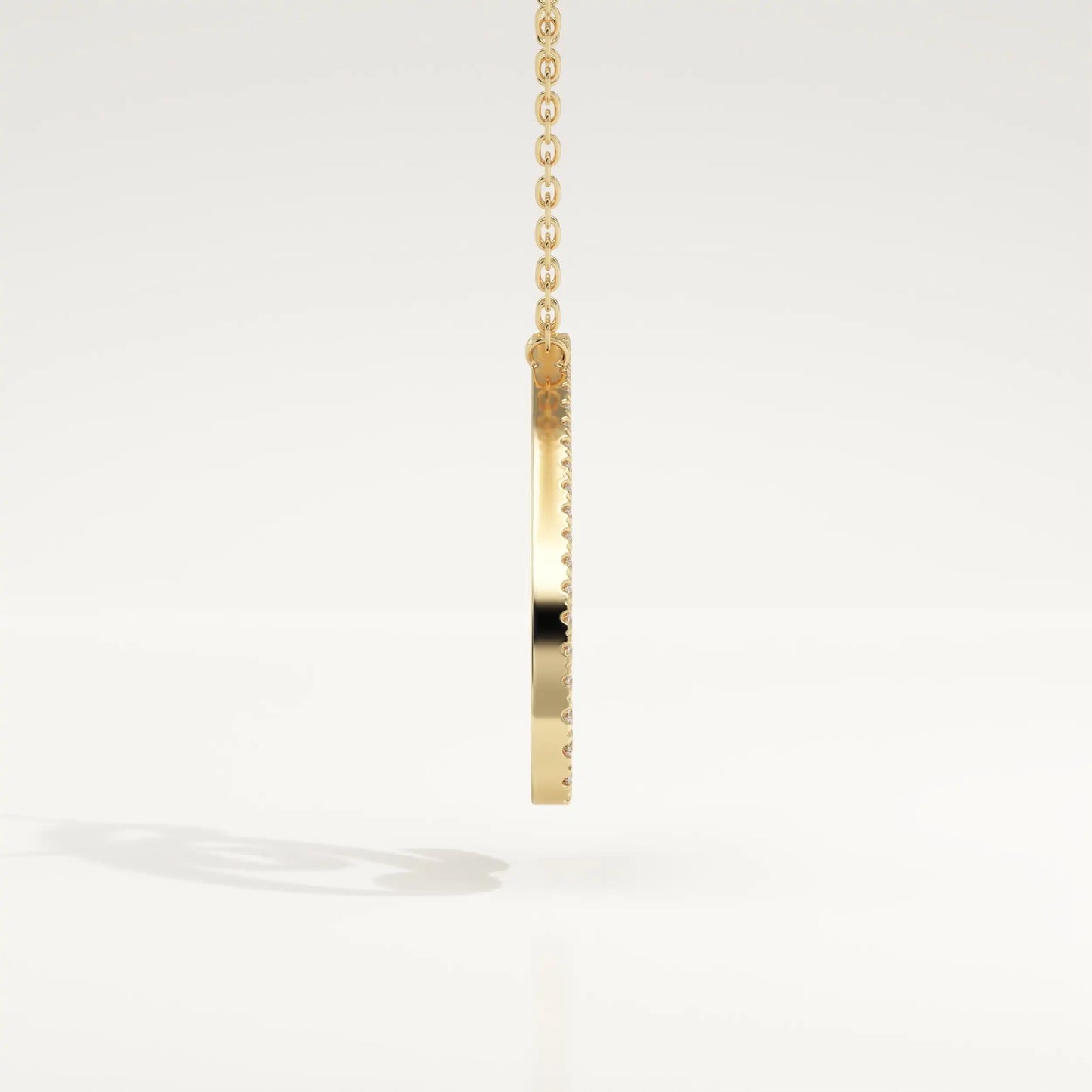 0.187 TCW Round Lab-Grown Diamond Q Initial Necklace