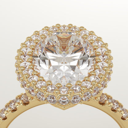 Oval Cut Halo & Pave Lab-Grown Diamond Engagement Ring