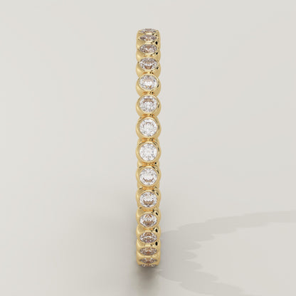 0.7 TCW Round Lab-Grown Diamond Full Eternity Wedding Band