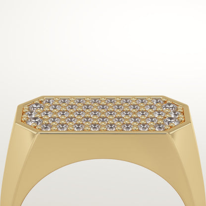 0.41 TCW Round Lab-Grown Diamond Multi Stone Wedding Band For Men