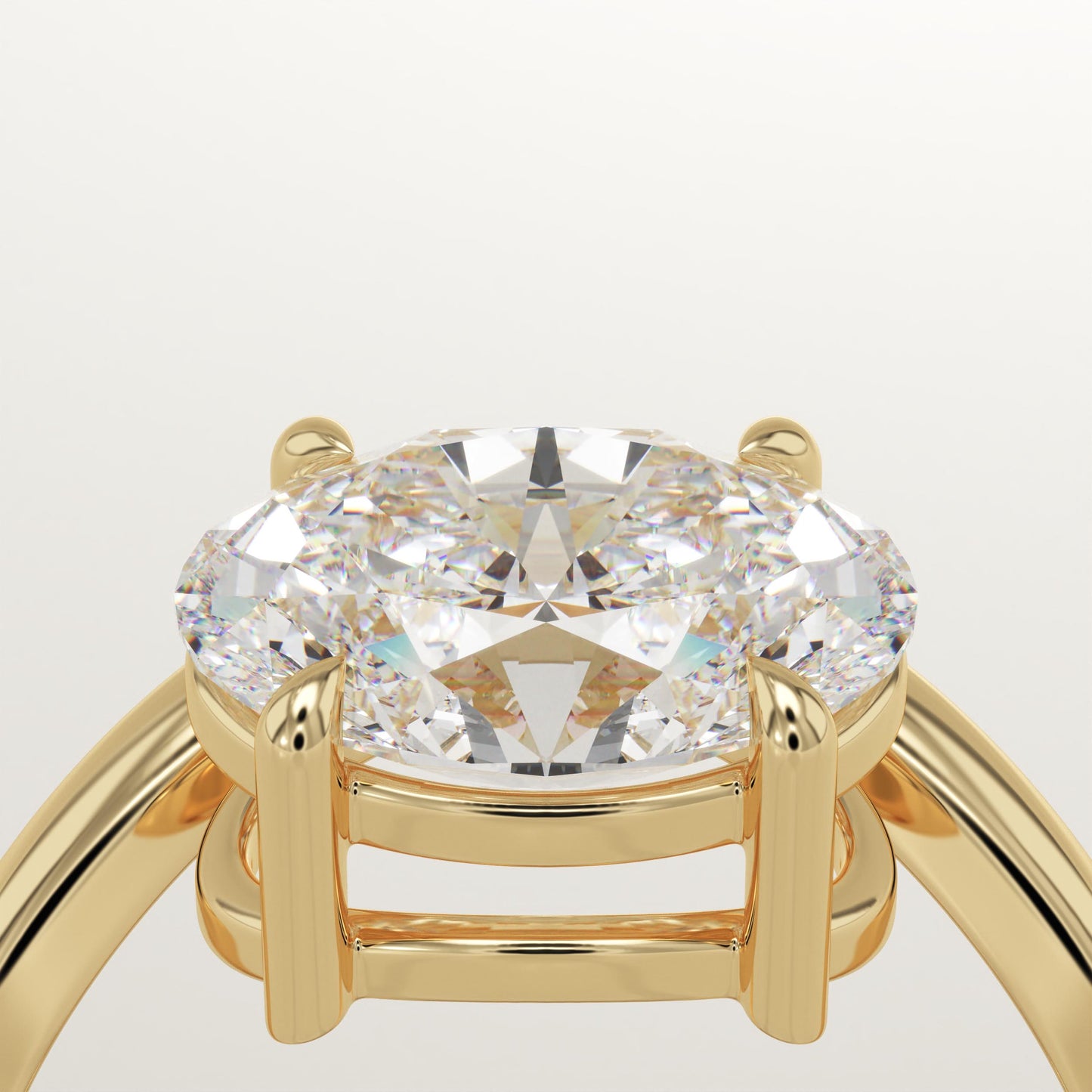Oval Cut Solitaire Lab-Grown Diamond Engagement Ring