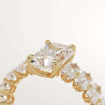 Radiant Cut Pave Lab-Grown Diamond Engagement Ring