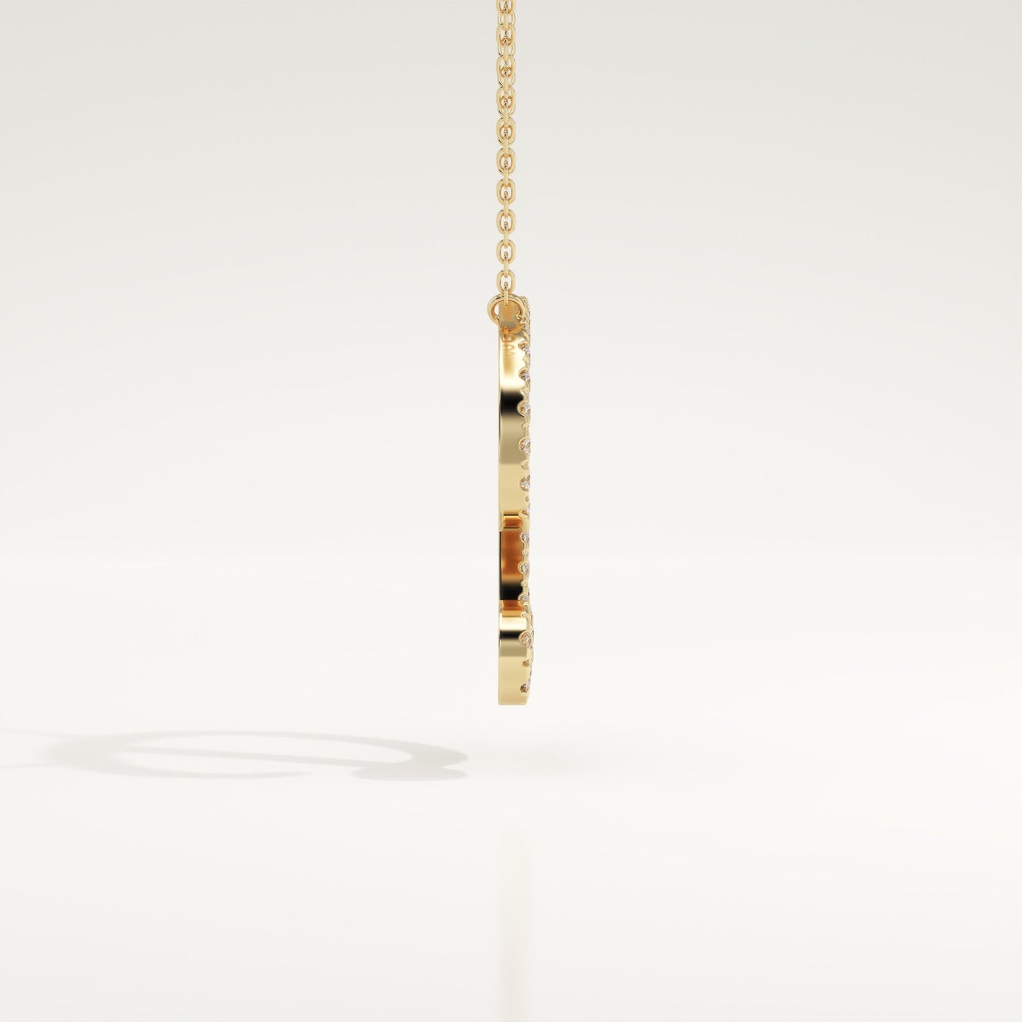 0.435 TCW Round Lab-Grown Diamond D Initial Necklace