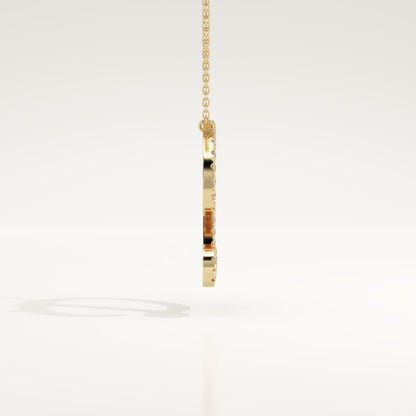 0.435 TCW Round Lab-Grown Diamond D Initial Necklace