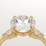 2.0 CT Round Cut Three Stone Lab-Grown Diamond Engagement Ring