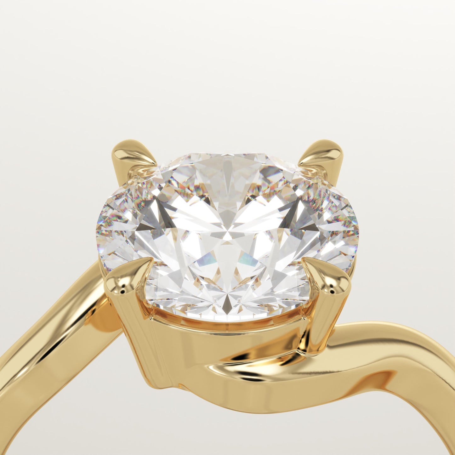 Round Cut Solitaire Lab-Grown Diamond Engagement Ring