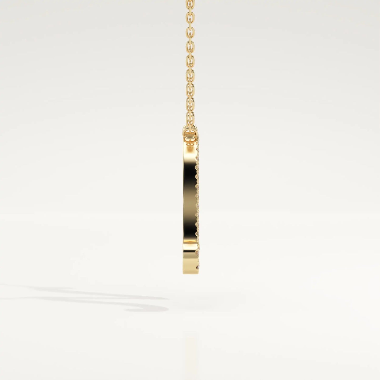 0.099 TCW Round Lab-Grown Diamond N Initial Necklace