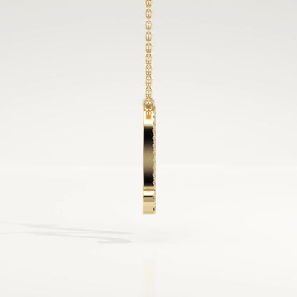 0.099 TCW Round Lab-Grown Diamond N Initial Necklace