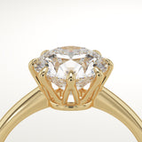 2.0 CT Round Cut Solitaire Lab-Grown Diamond Engagement Ring