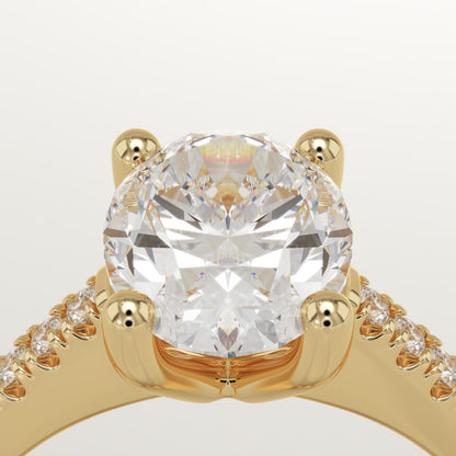 Oval Cut Pave Lab-Grown Diamond Engagement Ring