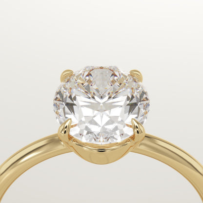1.75 CT Oval Cut Solitaire Moissanite Engagement Ring
