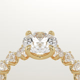 2.0 CT Round Cut Pave Lab-Grown Diamond Engagement Ring