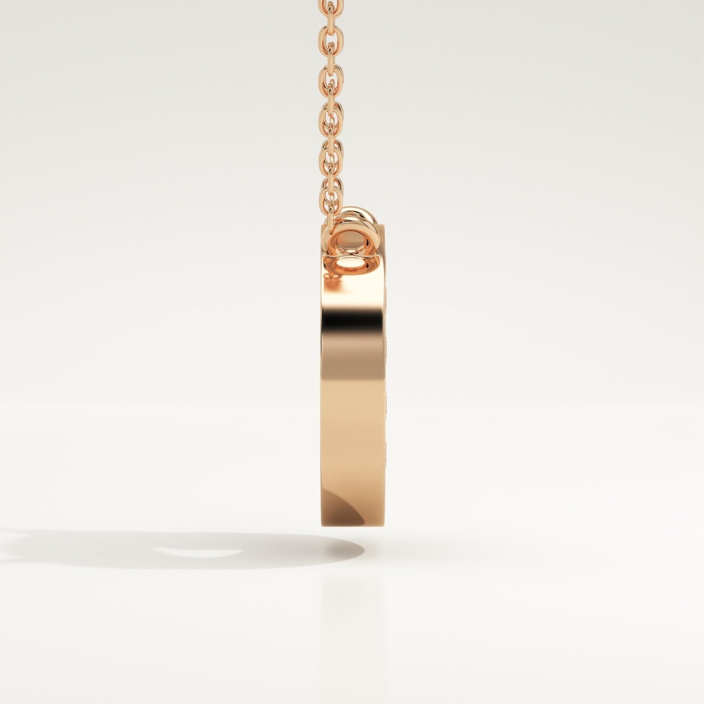 0.294 TCW Round Lab-Grown Diamond G Initial Necklace