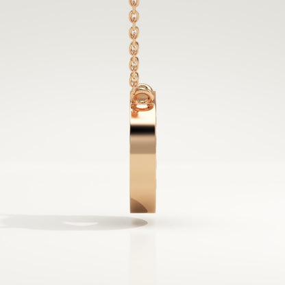 0.294 TCW Round Lab-Grown Diamond G Initial Necklace