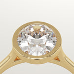 2.0 CT Oval Cut Bezel Lab-Grown Diamond Engagement Ring