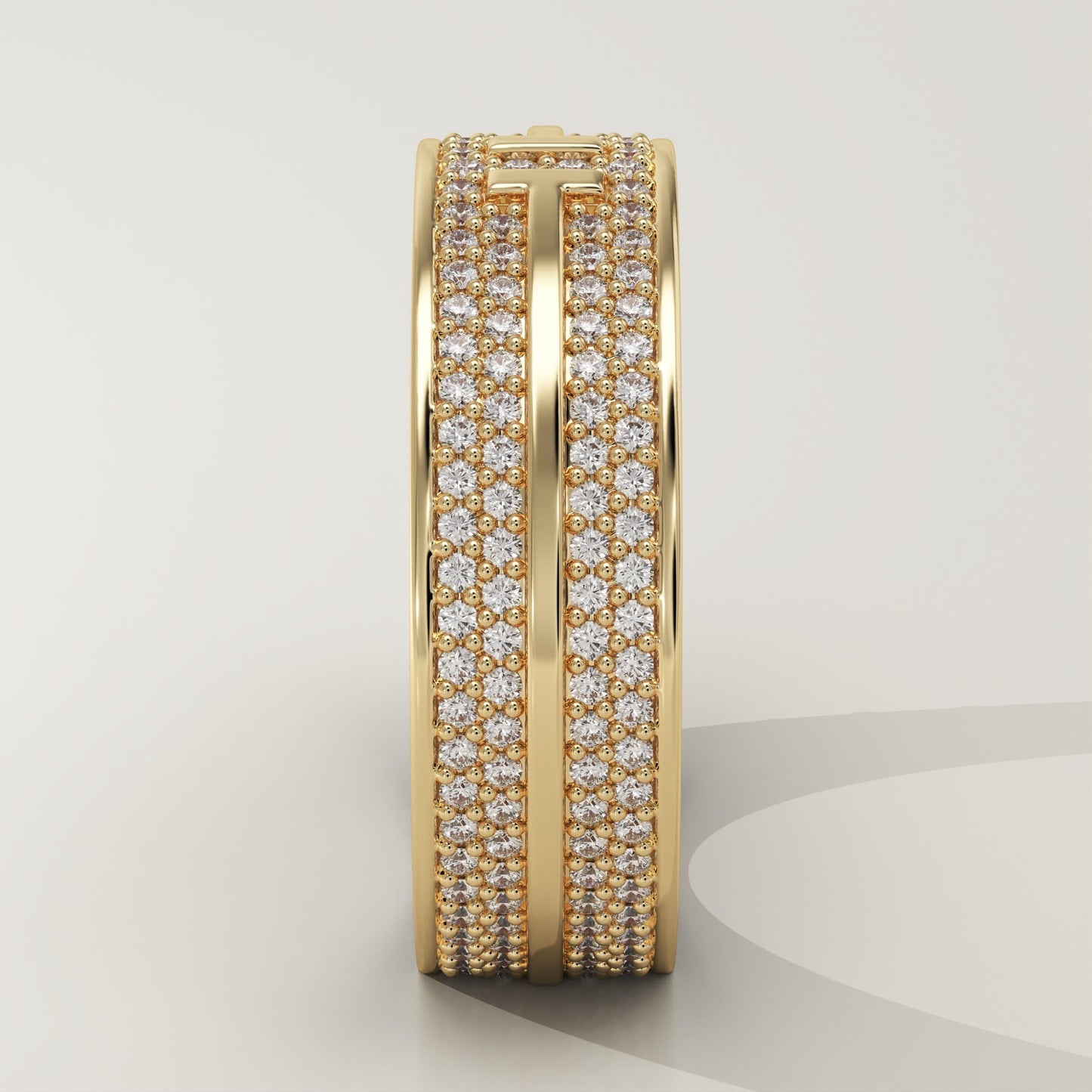 0.866 TCW Round Lab-Grown Diamond Multi Stone Wedding Band