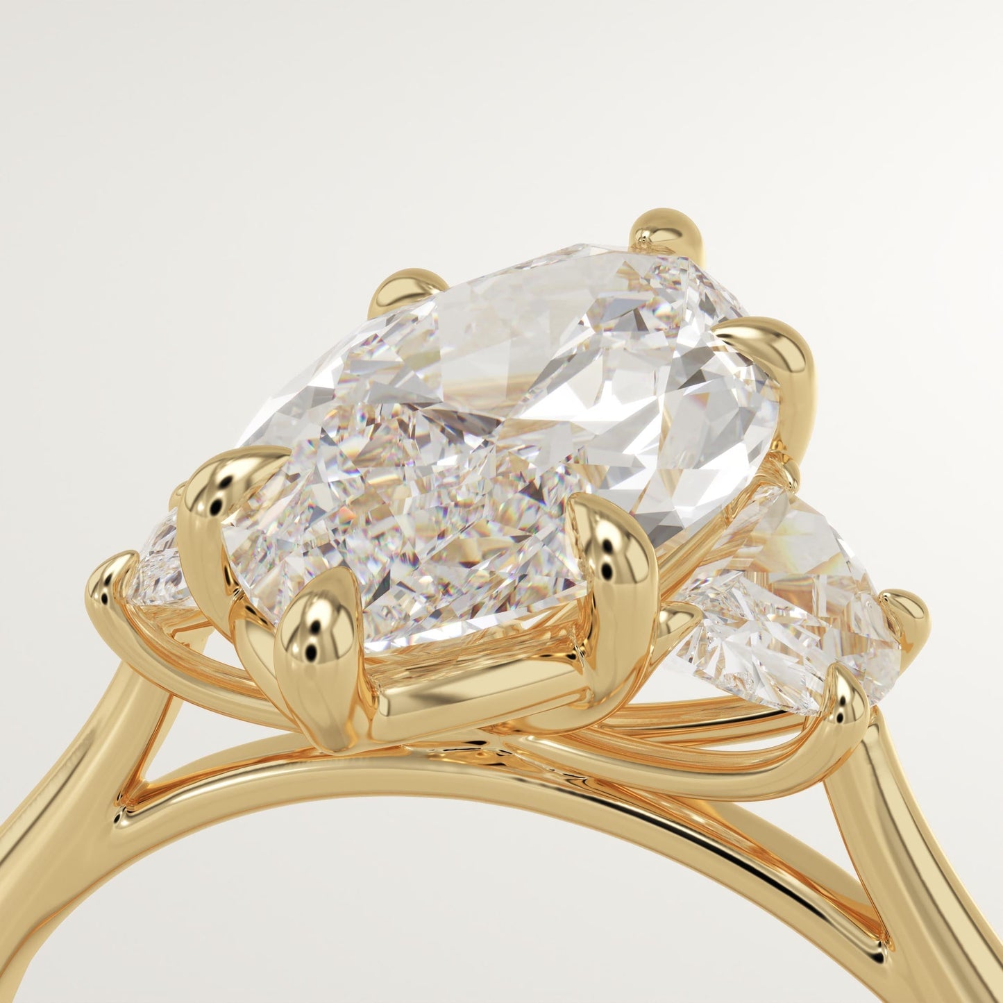 1.75 CT Marquise Cut Three Stone Moissanite Engagement Ring