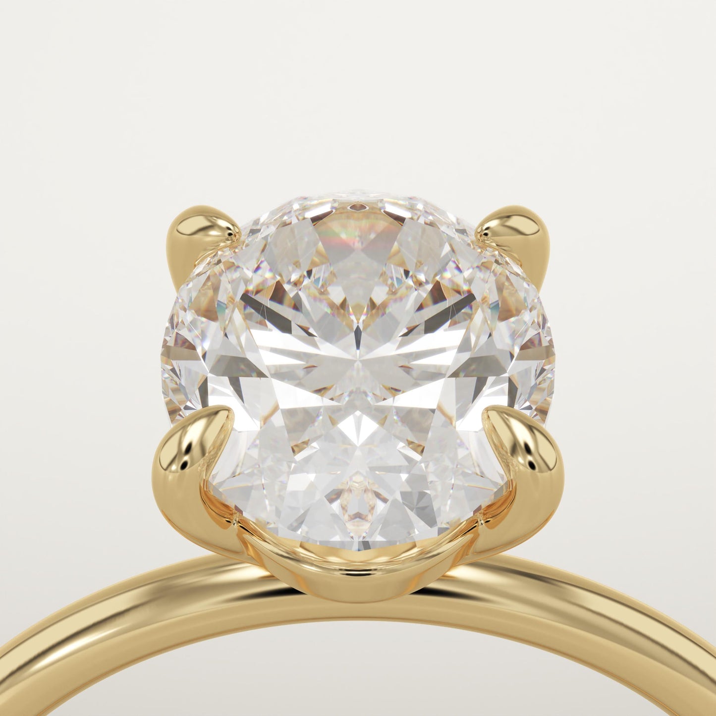 Oval Cut Solitaire Lab-Grown Diamond Engagement Ring
