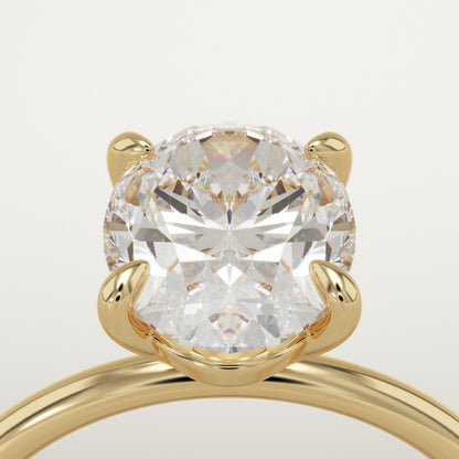 Oval Cut Solitaire Lab-Grown Diamond Engagement Ring