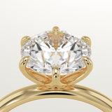 1.5 CT Round Cut Solitaire Lab-Grown Diamond Engagement Ring