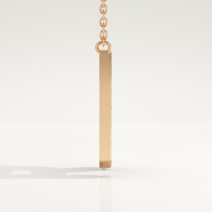 0.348 TCW Round Lab-Grown Diamond R Initial Necklace