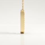 0.342 TCW Round Lab-Grown Diamond F Initial Necklace