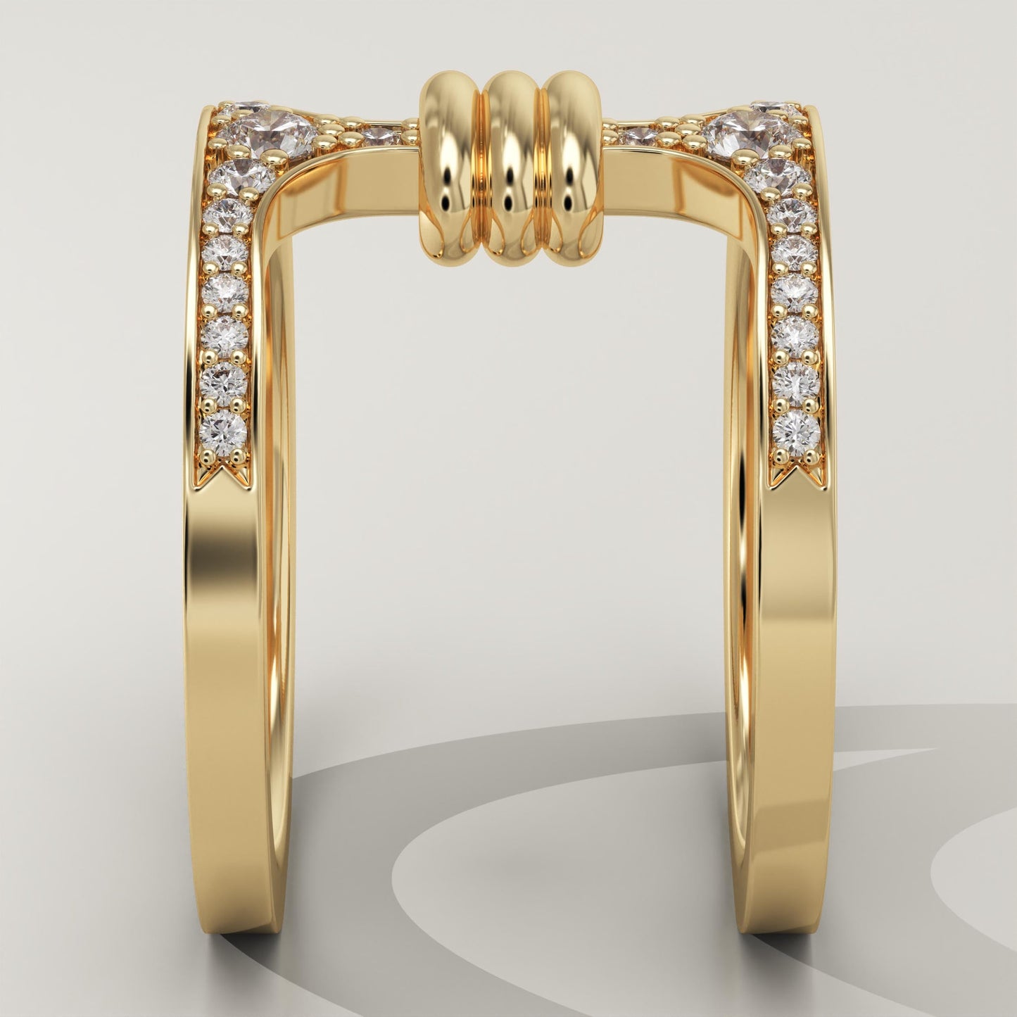 0.445 TCW Round Lab-Grown Diamond Double Shank Wedding Band