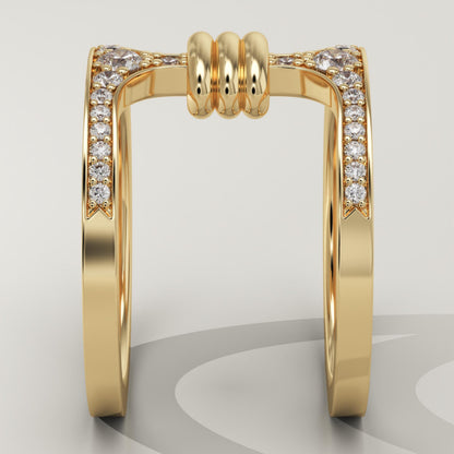 0.445 TCW Round Lab-Grown Diamond Double Shank Wedding Band