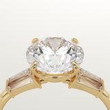 2.0 CT Round Cut Three Stone Lab-Grown Diamond Engagement Ring